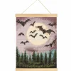 8" x 10" Bats & Moon Diamond Art Kit with Magnetic Wood Frame by Make Market®