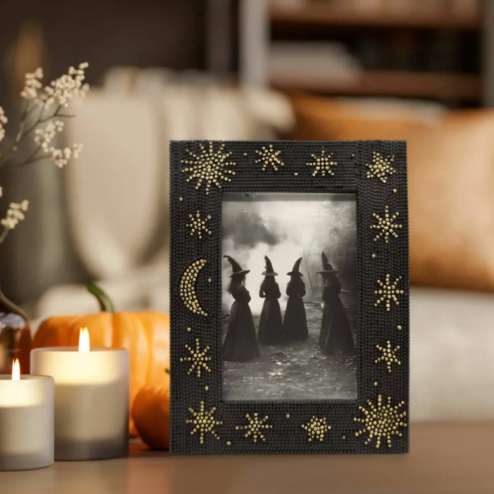 4" x 6" Black & Gold Celestial Bead Tabletop Frame by Ashland®