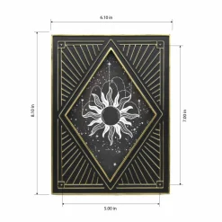 5" x 7" Black & Gold Diamond Tarot Card Tabletop Frame