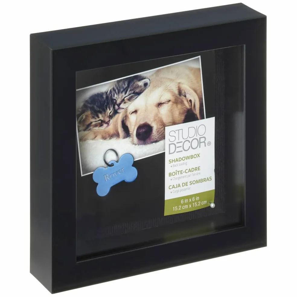 6" x 6" Black Mini Shadow Box by Studio Décor®