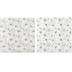 12" x 12" Black & White Floral Sublimation Sheets, 2ct. by Make Market®