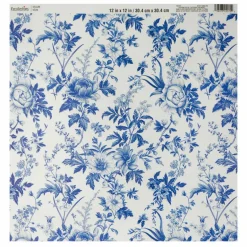 12" x 12" Blue Flower Vellum Paper by Recollections™