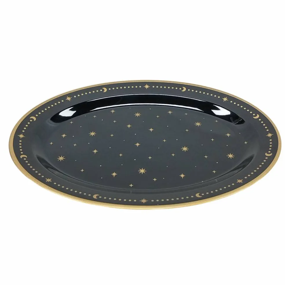 14" x 10" Bound by Magic Melamine Oval Platter with Stars by Celebrate It™