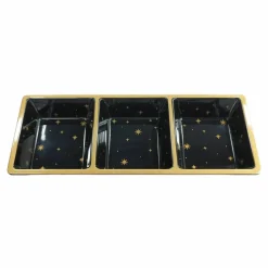 15" x 6" Bound by Magic Melamine 3-Section Platter with Stars by Celebrate It™