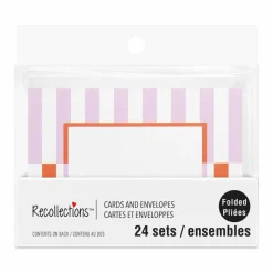 2.5" x 3.5" Boxed Stripe Card & Envelope Sets, 24ct. by Recollections™