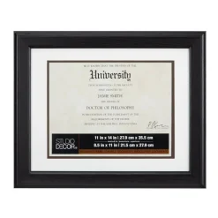 11" x 14" Brown Document Frame with Double Mat by Studio Décor®