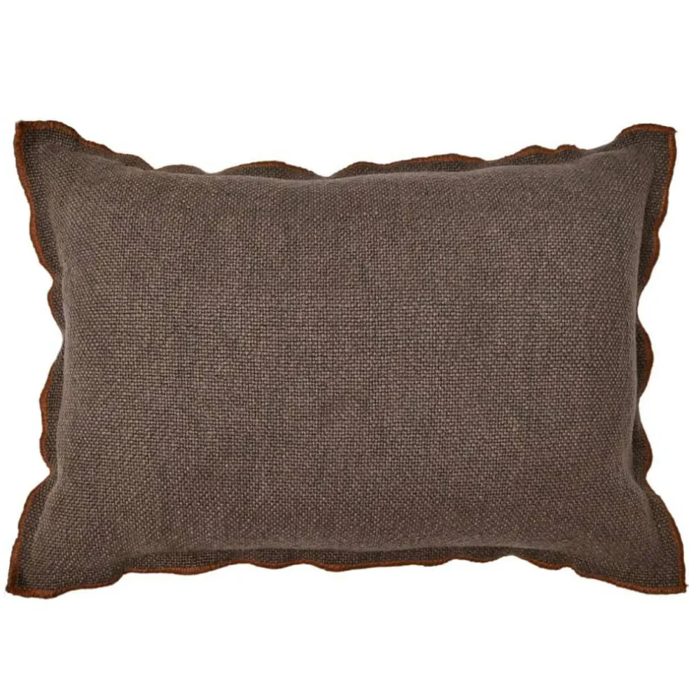 20" x 14" Brown Lumbar Pillow with Orange Trim by Ashland®