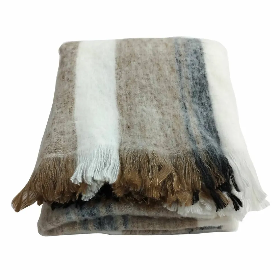 50" x 60" Brown Striped Throw by Ashland®