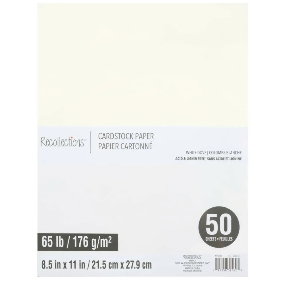 8.5" x 11" Cardstock Paper by Recollections™, 50 Sheets