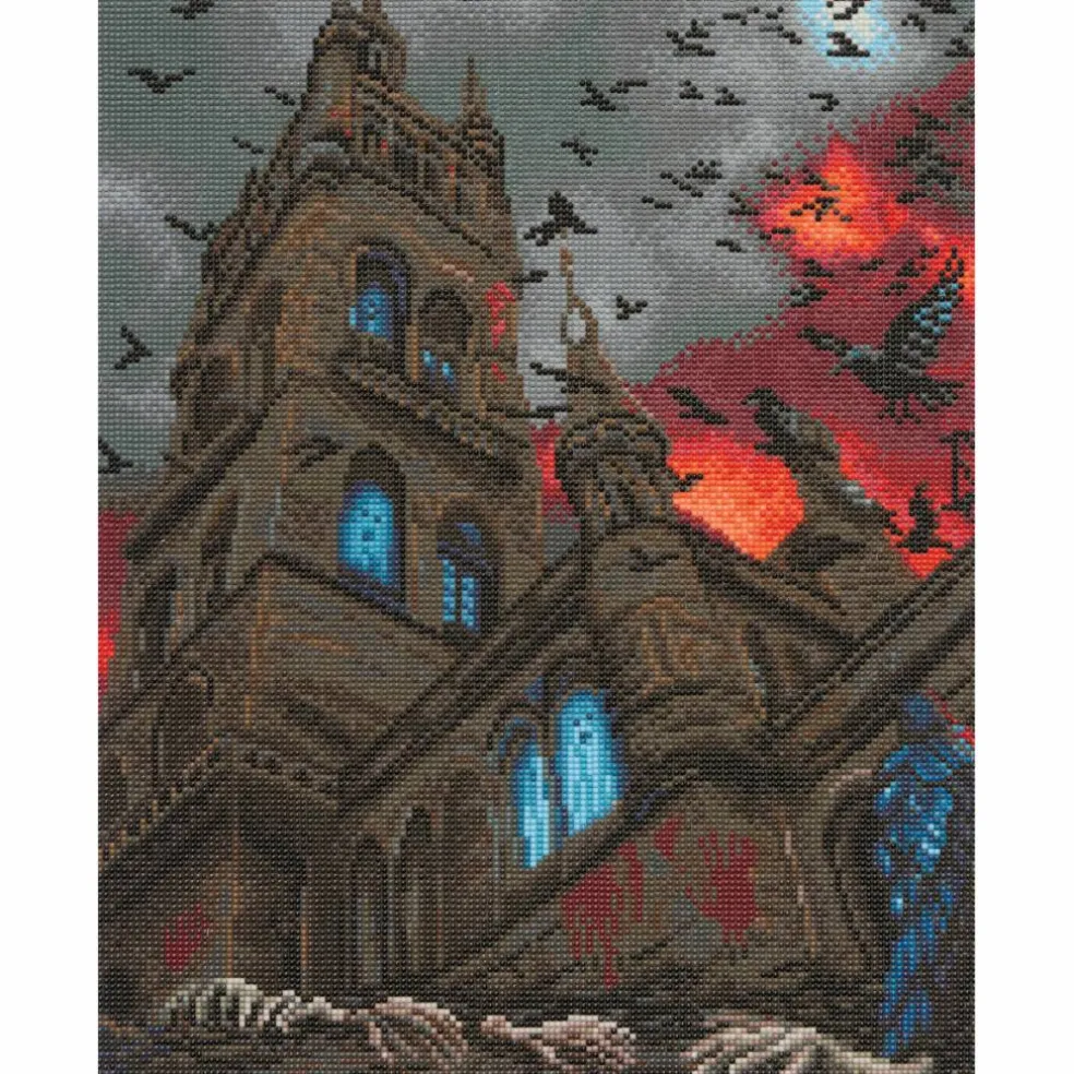 16" x 20" Castle & Crows Diamond Art Kit by Make Market®