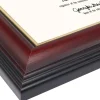 8.5x11 Certificate Diploma Frame 2 Pack, Solid Wood Document Frames with UV Protection Acrylic, Cherry Finish with Gold Trim, Wall Display Frame for Certificates, Diplomas and Awards