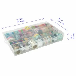 13.5" x 8.5" Clear Adjustable Plastic Storage Case by Simply Tidy®
