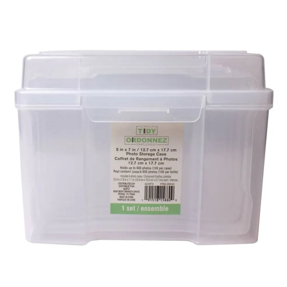 5" x 7" Clear 6-Case Photo Storage Keeper by Simply Tidy®