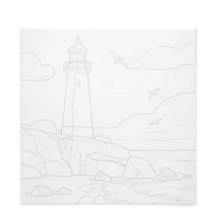 11" x 11" Coastal Lighthouse Canvas Painting Kit by Craft Smart®