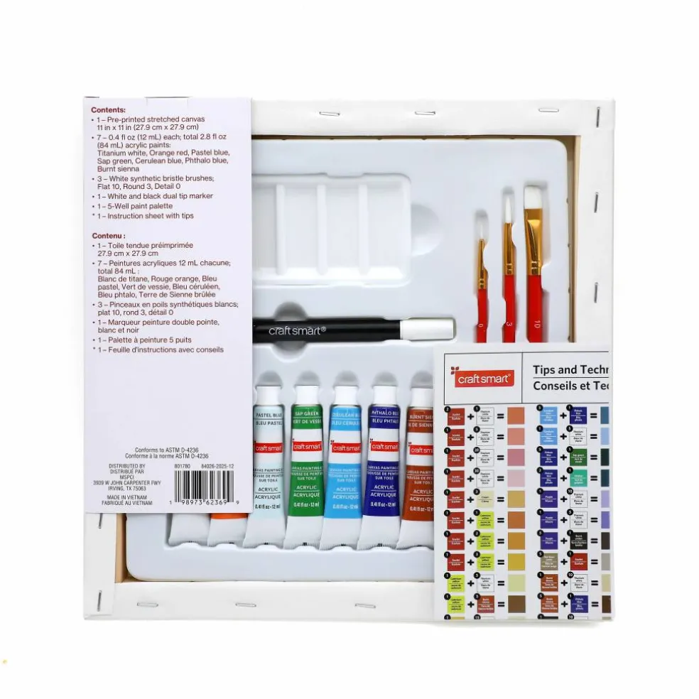 11" x 11" Coastal Lighthouse Canvas Painting Kit by Craft Smart®