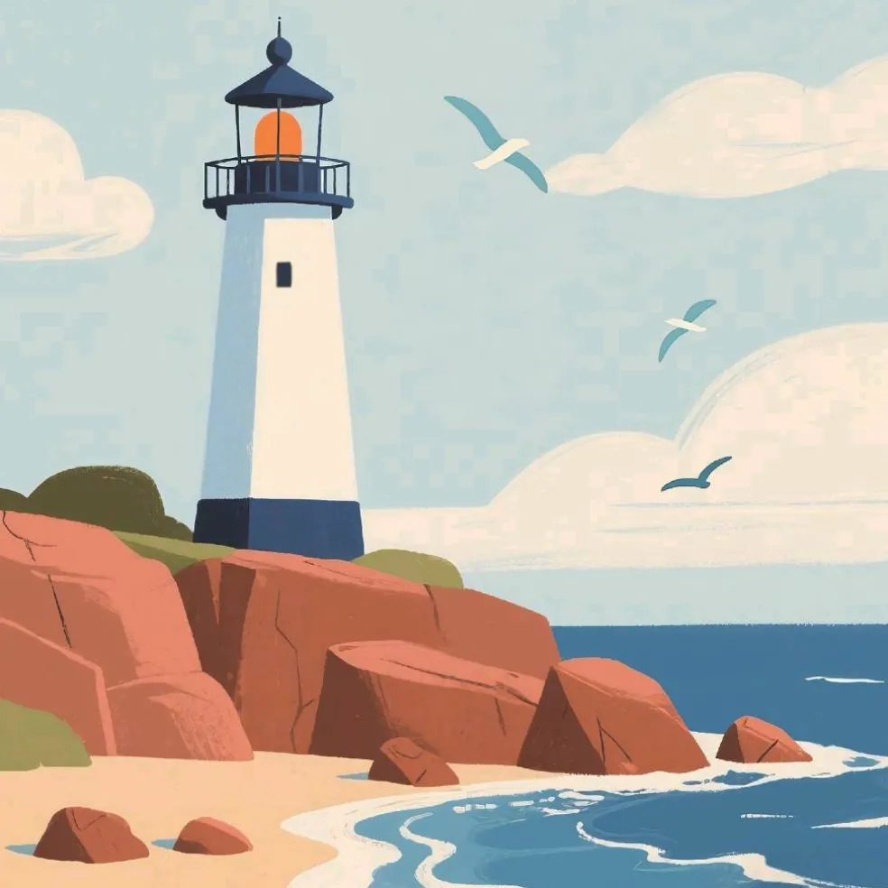 11" x 11" Coastal Lighthouse Canvas Painting Kit by Craft Smart®
