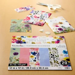 12" x 12" Colorful Vellum Paper Pad by Recollections™, 20 Sheets