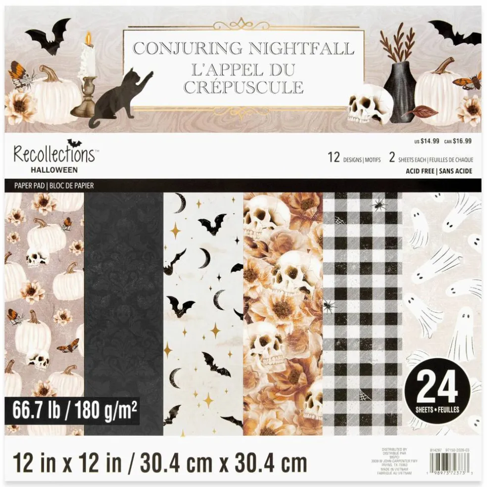 12" x 12" Cozy Conjuring Nightfall Paper Pad by Recollections™, 24 Sheets