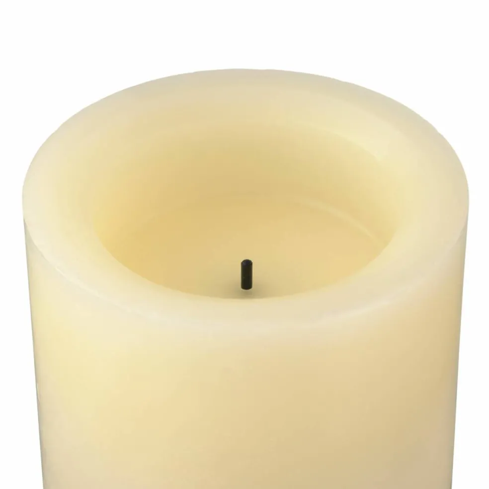 3" x 6" Cream LED Wax Pillar Candle by Ashland®