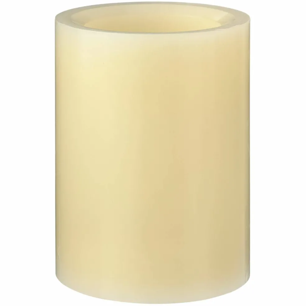 3" x 4" Cream LED Wax Pillar Candle by Ashland®