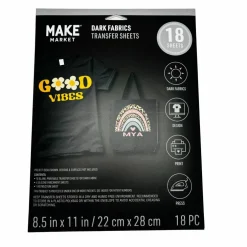 8.5" x 11" Dark Fabric Transfer Sheets, 5ct. by Make Market®