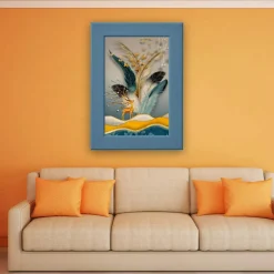 4x6 Dark Gray-Blue Picture Frame – Lightweight Plastic, Wall or Tabletop Display, Safe Front Protection