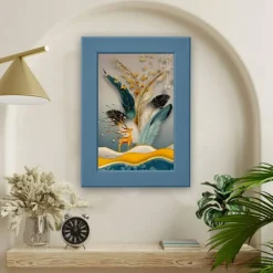 4x6 Dark Gray-Blue Picture Frame – Lightweight Plastic, Wall or Tabletop Display, Safe Front Protection