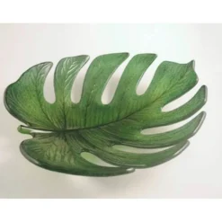 12”X 13.5" Deep 1" Monstera Leaf Mold Glass Fusing