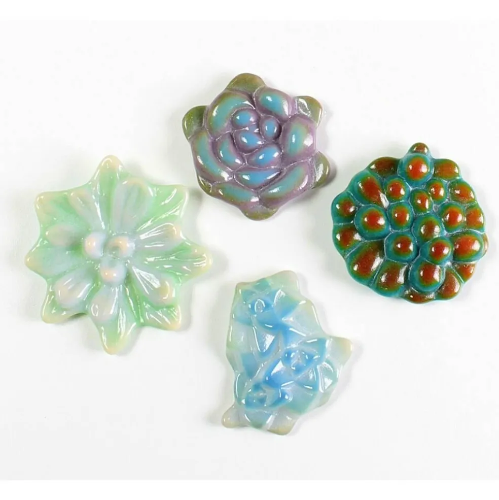 8.75"X 8.25" Deep 1.75" Succulents Mold Glass Fusing