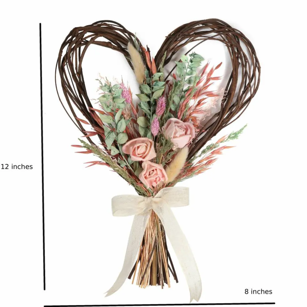 12" x 8" Dried Botanical Mix Heart Bundle by Ashland®