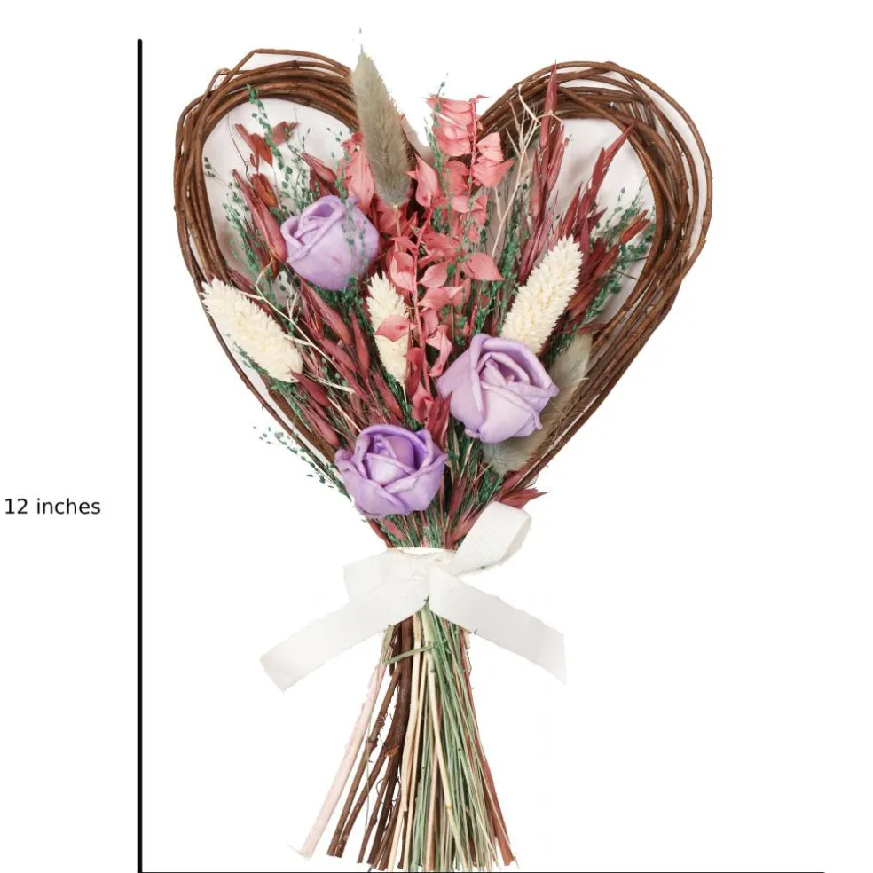 12" x 8" Dried Botanical Mix Heart Bundle by Ashland®
