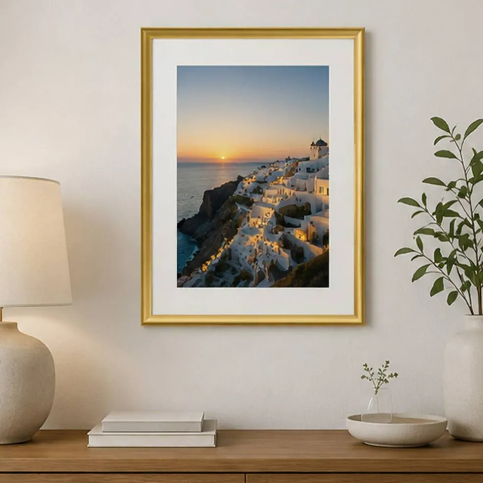 16x20" Elegant Gold Frame Hang Horizontally or Vertically