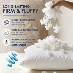 26x26 Euro Pillow Inserts 2 Pack, Throw Pillows for Couch Bed