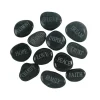 2 1/4" x 2 3/4" Faith Worry Smooth and Polished Stones 12 Pcs