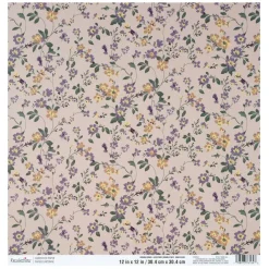 12" x 12" Farm Fresh Floral & Plaid Double-Sided Cardstock Paper by Recollections™
