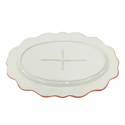 14" x 9.2" Flower Ceramic Oval Plate by Celebrate It™
