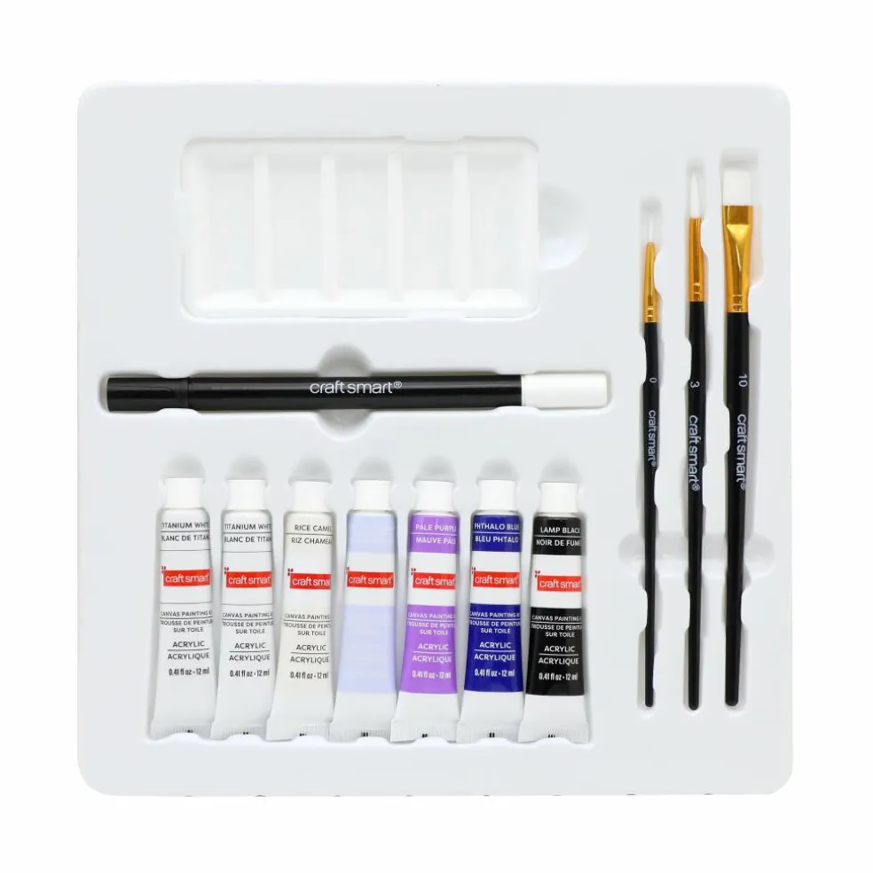 11" x 11" Flying Witch Canvas Painting Kit by Craft Smart®