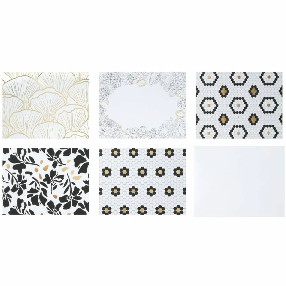 4.25" x 5.5" Foil Honeycomb & Floral Card & Envelope Sets, 50ct. by Recollections™