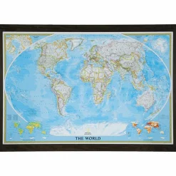 24 x 36 Frames Classic World Push Pin Travel Map