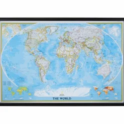 24 x 36 Frames Classic World Push Pin Travel Map