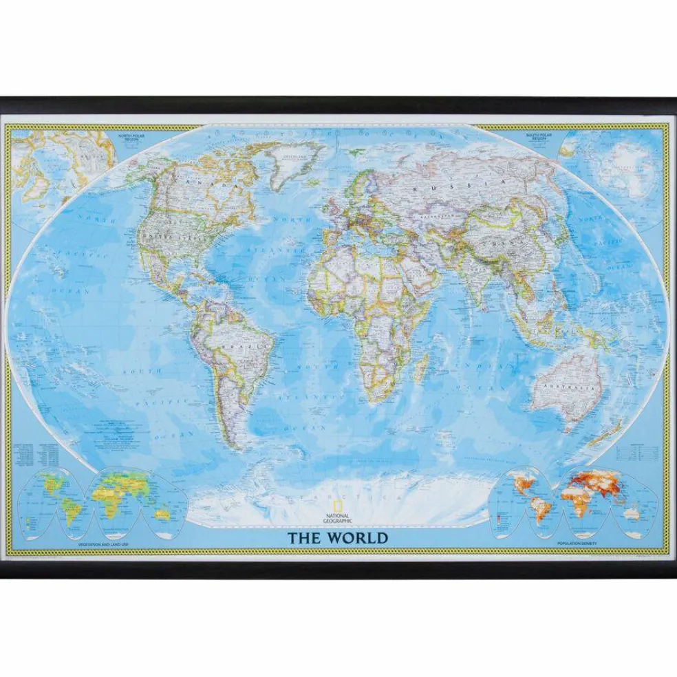 24 x 36 Frames Classic World Push Pin Travel Map