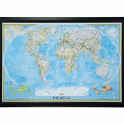 24 x 36 Frames Classic World Push Pin Travel Map