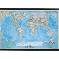 24 x 36 Frames Classic World Push Pin Travel Map