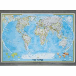 24 x 36 Frames Classic World Push Pin Travel Map