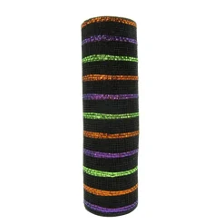 10" x 19ft. Black Striped Mesh by Celebrate It™