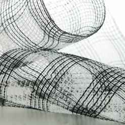 10" x 19ft. Black & White Buffalo Check Mesh by Celebrate It™