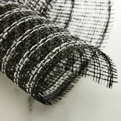 10" x 19ft. Black & White Stripe Poly Burlap Mesh by Celebrate It™