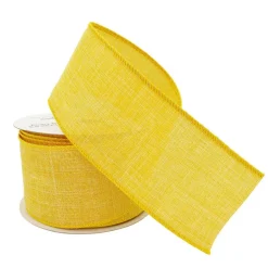2.5" x 25ft. Faux Linen Wired Ribbon by Celebrate It™ Décor