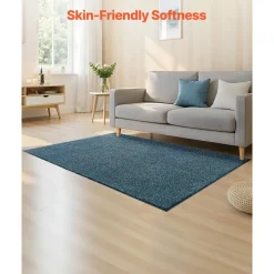 6x4 ft Front Door Mat Industrial Rug Heavy Duty Washable Indoor Outdoor Slate Blue