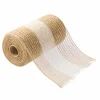 5.5" x 24ft. Mesh Jute & Cotton Wide Stripe Ribbon by Celebrate It®
